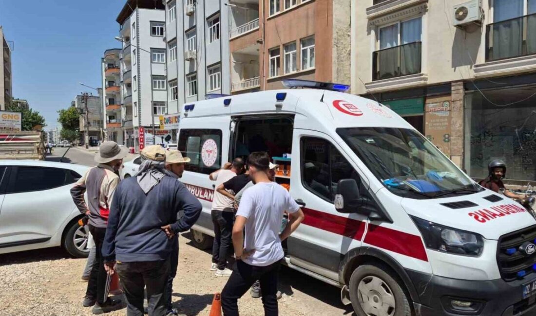 Adıyaman’da bir vinç operatörü, görevi sırasında elini çelik halata sıkıştırarak
