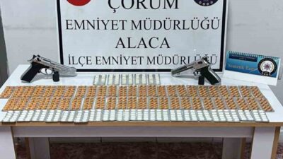 Çorum’un Alaca ilçesinde polis ekipleri tarafından gerçekleştirilen bir operasyonda, 756