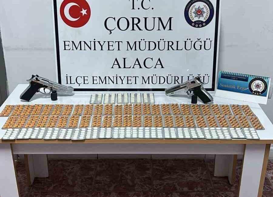 Çorum’un Alaca ilçesinde polis ekipleri tarafından gerçekleştirilen bir operasyonda, 756