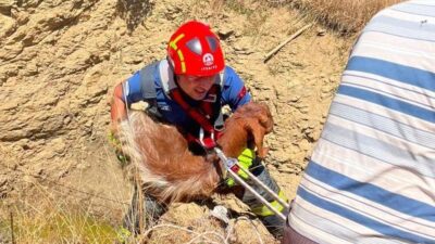 Denizli’nin Kale ilçesine bağlı Yeniköy Mahallesi’nde yaklaşık 5 metre derinliğindeki