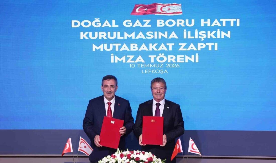 Cumhurbaşkanı Yardımcısı Cevdet Yılmaz, KKTC’ye doğal gaz tedariki konusunda imzalanan
