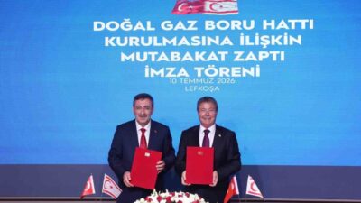 Cumhurbaşkanı Yardımcısı Cevdet Yılmaz, KKTC’ye doğal gaz tedariki konusunda imzalanan