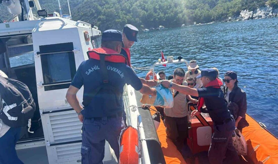 Muğla’nın Datça ilçesine bağlı Zümrüt Kargı mevkisinde Sahil Güvenlik ve