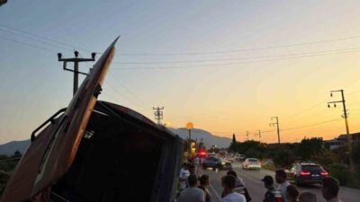 Muğla’nın Datça ilçesinde meydana gelen trafik kazası, faciayla sonuçlanabilecek bir