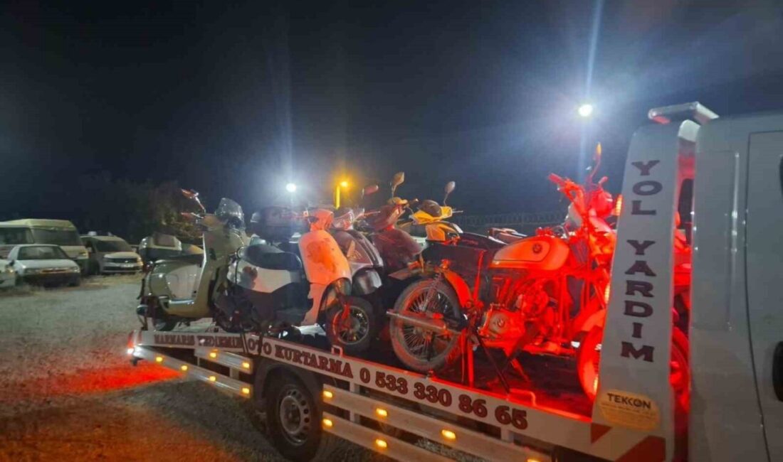 Muğla’nın Datça ilçesinde, polis ekipleri tarafından plakasız motosikletlere yönelik gerçekleştirilen