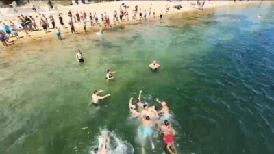 Balıkesir’in Erdek ilçesine bağlı Tatlısu Mahallesi Büyük Bakraç mevkisinde denizde