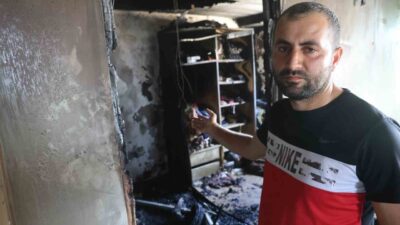 Hatay’da deprem sonrası ailesini kaybeden Suriyeli Muhammed Salih Zehra’nın evi,