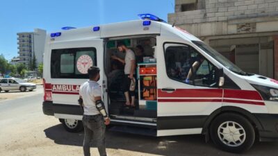 Adıyaman ilinde bir motosikletin sürücüsünün kontrolünü kaybetmesi sonucu meydana gelen