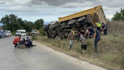 Samsun’un Atakum ilçesinde iddia edildiğine göre freni boşalan bir taş