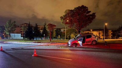 Kocasinan ilçesinde meydana gelen trafik kazasında, sürücü alkollüyken direksiyon hakimiyetini