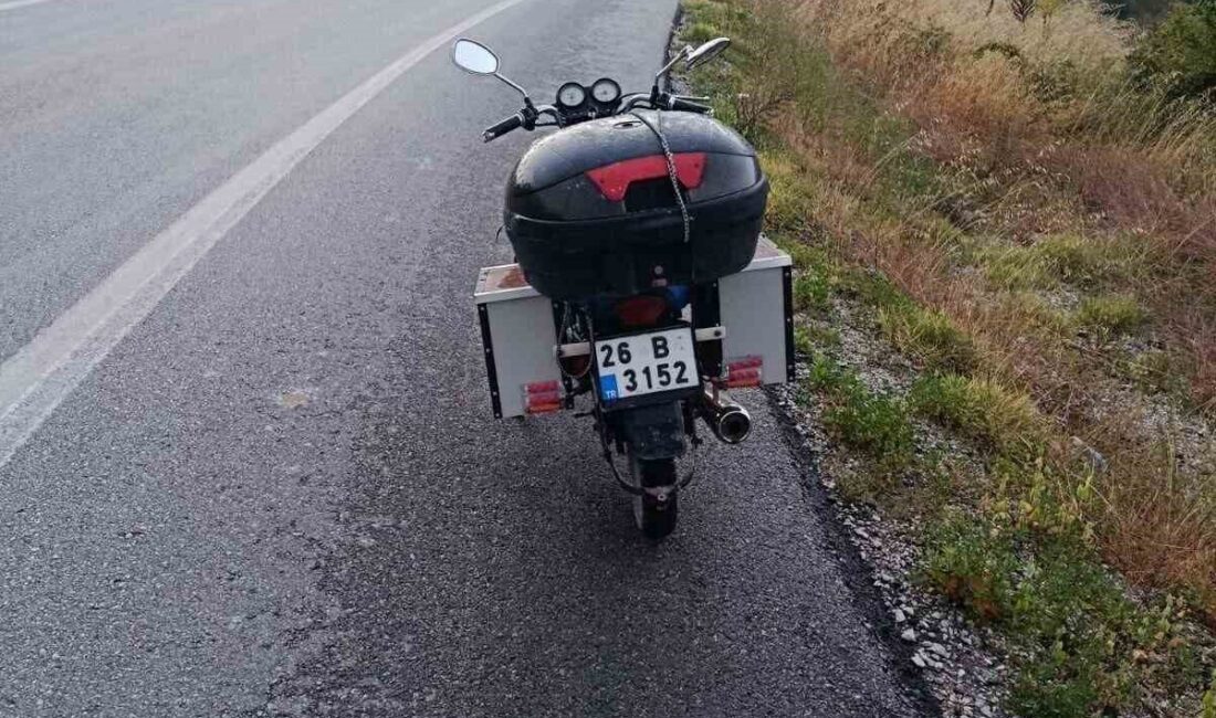 Bilecik ilinde bir motosikletin sürücüsünün kontrolünü kaybetmesi sonucu meydana gelen