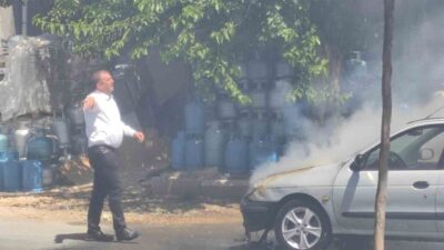 Dicle ilçesinde seyir halindeki bir araç aniden patladı. Otomobilde ne