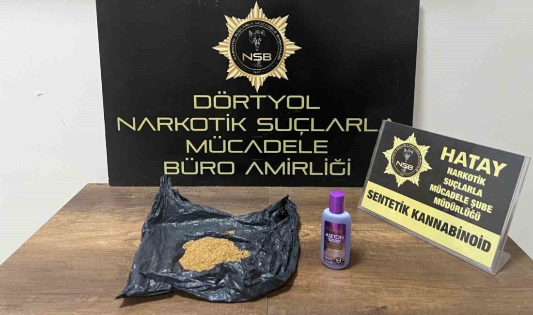 Dörtyol ilçesinde yapılan uyuşturucu ticaretine yönelik operasyonda yaklaşık 50 gram