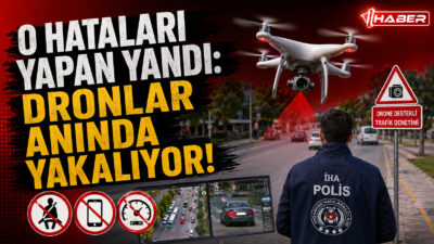 İl Emniyet Müdürlüğü Kent Merkezi ve İlçelerde Dron Destekli Trafik
