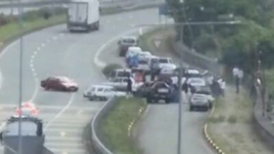 Rize ilinde bir düğün konvoyu sırasında, Ardeşen ilçesinde Karadeniz Sahil