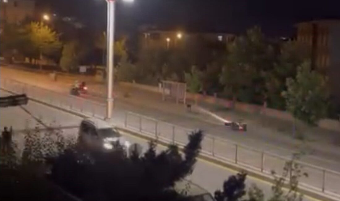 Elazığ’da, Kırklar Mahallesi’nde plakası olmayan bir motosiklet sürücüsü polisin dur