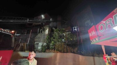 Dursunbey ilçesinde meydana gelen yangın, hızlı bir şekilde itfaiye ve