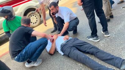 Elazığ’da meydana gelen bir trafik kazasında otomobilin çarpması sonucu ağır