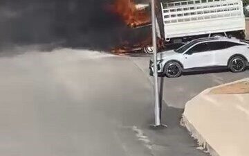 Elazığ’da, Çaydaçıra Mahallesi Akıncı Caddesi’nde park halindeki bir pikap araç