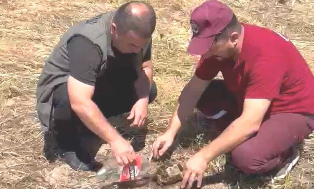 Kütahya’nın Emet ilçesinde otluk alanda çıkan yangın sırasında, itfaiye ekipleri