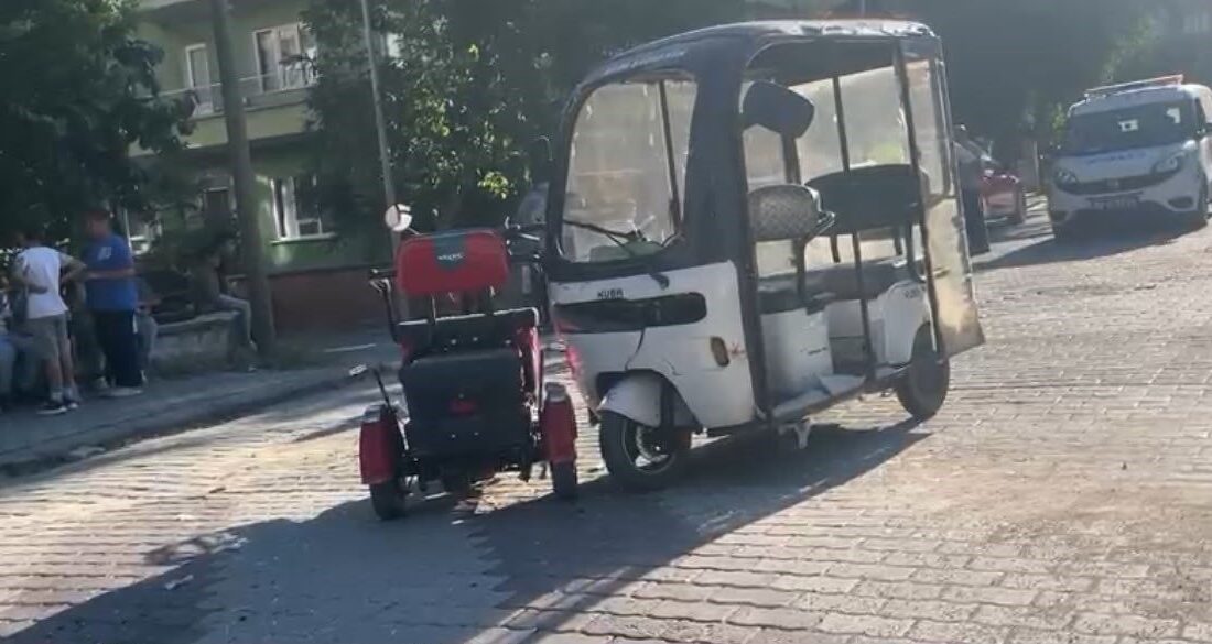 Tavşanlı ilçesinde meydana gelen bir trafik kazasında, engelli aracı ile