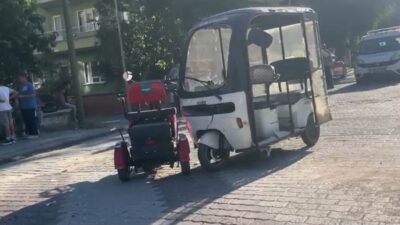 Tavşanlı ilçesinde meydana gelen bir trafik kazasında, engelli aracı ile