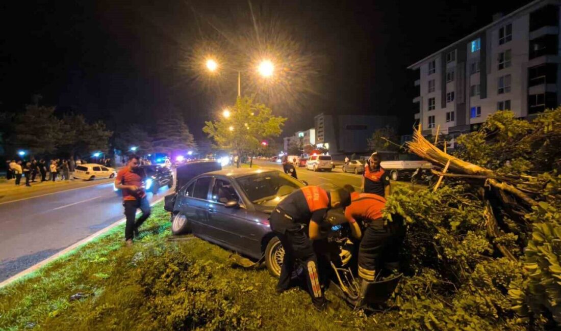 Erzincan’da meydana gelen bir trafik kazasında 2 otomobil çarpıştı ve