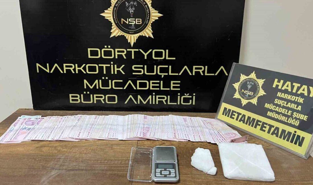 Erzin ilçesinde düzenlenen bir uyuşturucu operasyonunda 250 gram metamfetamin ele