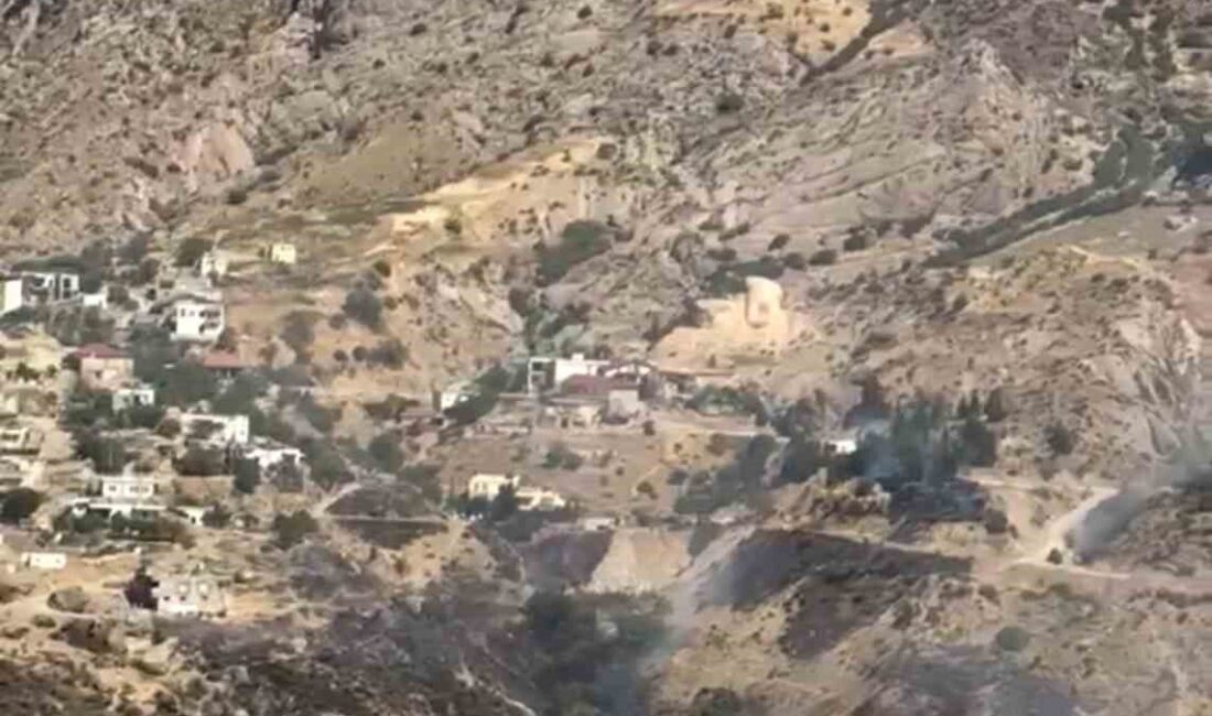Adıyaman’ın Kahta ilçesinde eski Kahta Kalesi civarında meydana gelen orman