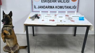 Eskişehir ilinde jandarma tarafından gerçekleştirilen operasyonda uyuşturucu satıcılarına yönelik yakalanan