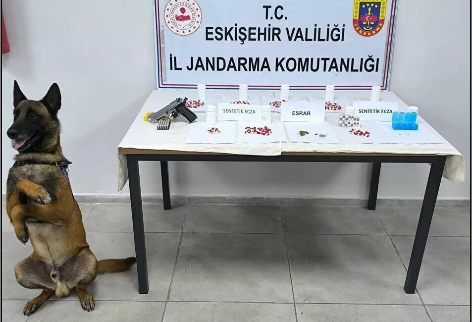 Eskişehir ilinde jandarma tarafından gerçekleştirilen operasyonda uyuşturucu satıcılarına yönelik yakalanan