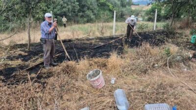 Osmaneli ilçesindeki bir evin bahçesinde çıkan yangın panik yarattı. Orhaniye