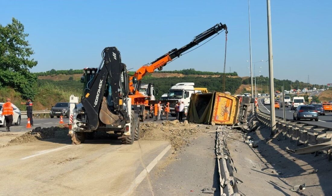 İstanbul Eyüpsultan ilçesinde meydana gelen bir trafik kazasında bir hafriyat