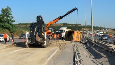 İstanbul Eyüpsultan ilçesinde meydana gelen bir trafik kazasında bir hafriyat