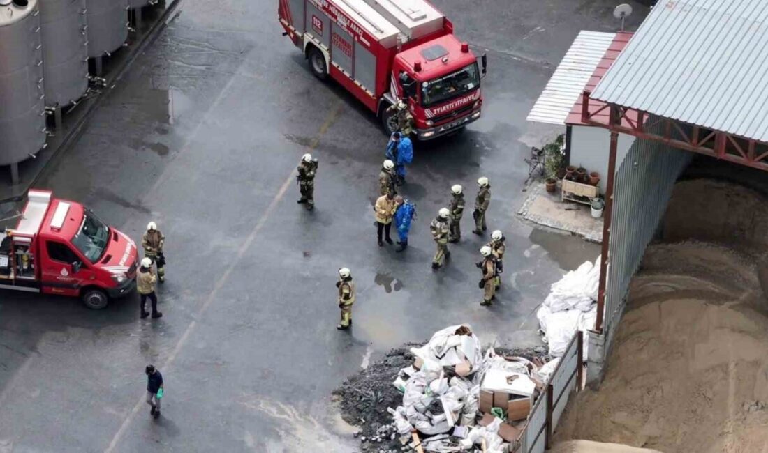 İstanbul’un Eyüpsultan ilçesindeki bir kimya fabrikasında, 10 tonluk bir tank