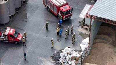 İstanbul’un Eyüpsultan ilçesindeki bir kimya fabrikasında, 10 tonluk bir tank