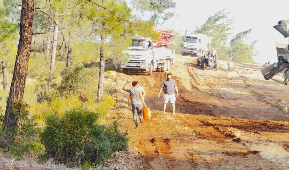Muğla’nın Fethiye ilçesine bağlı Üzümlü Mahallesi’nde gece saatlerinde başlayan orman