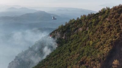 Fethiye Göcek bölgesinde dün öğleden sonra başlayan ve yaklaşık 24