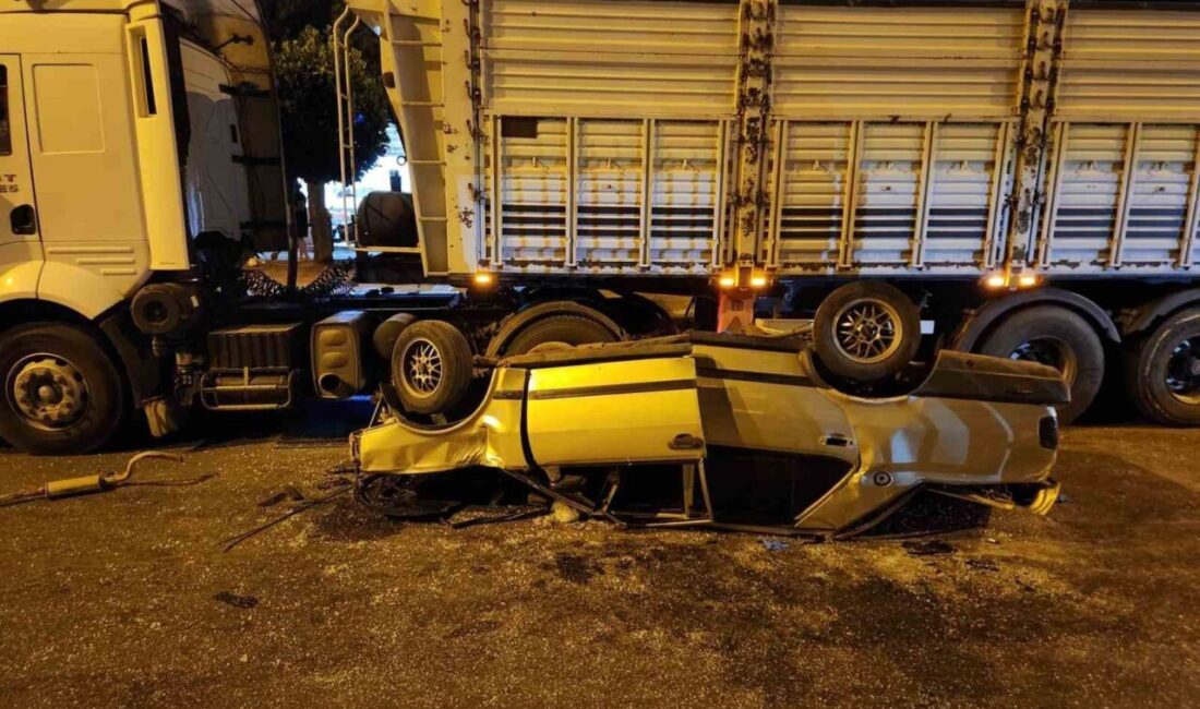 Çine ilçesinde meydana gelen trafik kazasında, bir Fiat Tofaş otomobil
