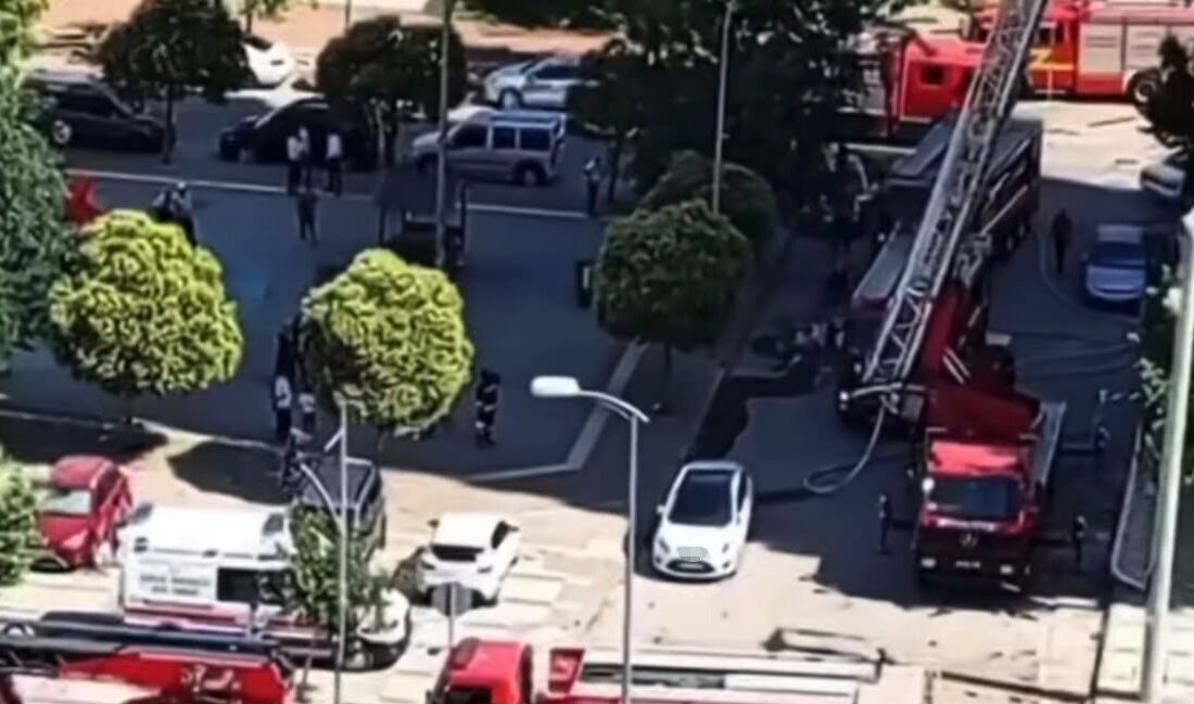 Gaziantep’te bulunan bir apartmanın 14. katında meydana gelen yangın itfaiye