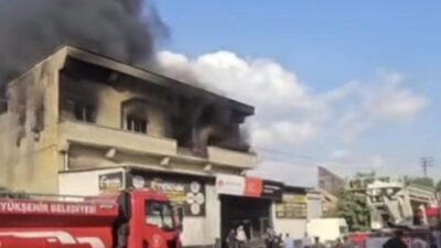 Gaziantep’te bulunan bir iş yerinde çıkan yangın, itfaiye ekipleri tarafından