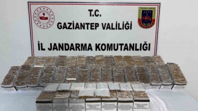 Gaziantep’te jandarma ekipleri tarafından gerçekleştirilen operasyonlarda kaçakçılıkla mücadele kapsamında 3