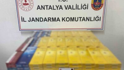 Antalya’nın Gazipaşa ilçesinde yapılan jandarma operasyonunda, 145 karton kaçak sigara