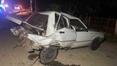 Karaman’da yaşanan trafik kazasında, hafif ticari araç bir otomobile arkadan