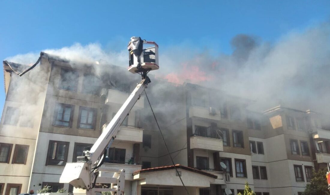 Hatay’da yaşanan yangında, Hassa ilçe merkezinde bulunan 5 katlı iki