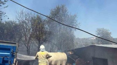 Havran ilçesine bağlı Fazlıca Mahallesi’nde orman dışında başlayan yangını kontrol