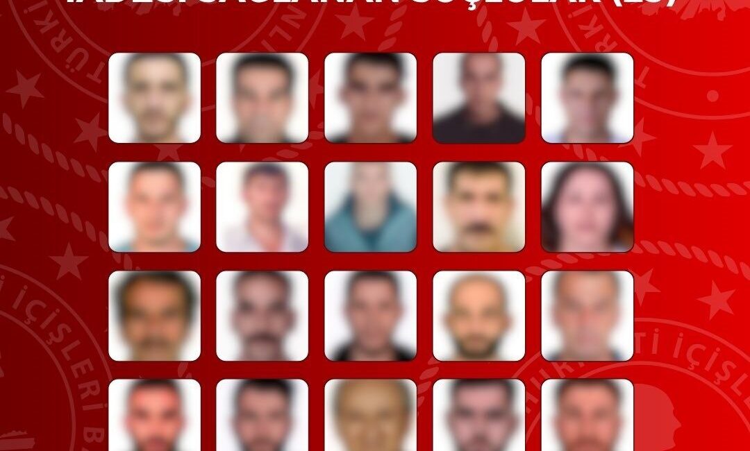 İçişleri Bakanlığı, uluslararası ve ulusal düzeyde aranan 54 suçlunun Türkiye’ye