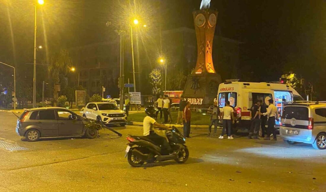 Adıyaman’da meydana gelen trafik kazasında, iki otomobilin çarpışması sonucunda bir