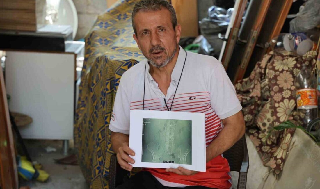 Adana’da yaşanan bir iş kazasının ardından belinden ameliyat olan bir