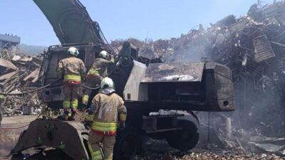 İskenderun ilçesinde faaliyet gösteren Organize Sanayi Bölgesi’nde bir iş makinesinde